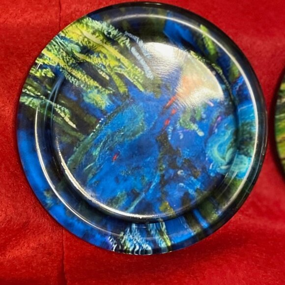 MONET WATER LILIES Four Glass Coasters From The Met in NYC - Picture 2 of 5